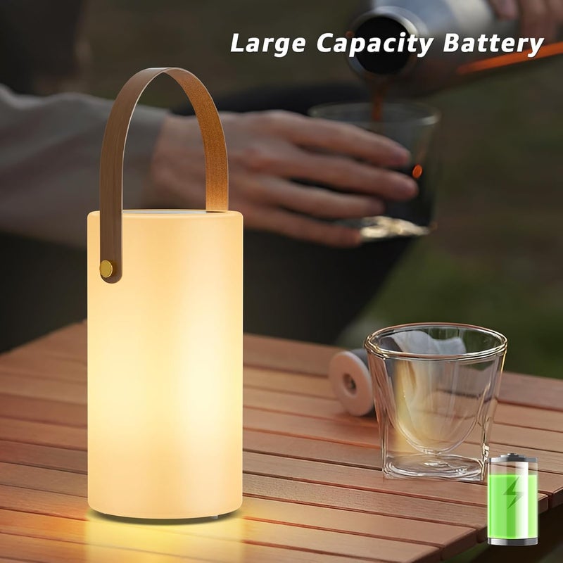 Nice Buy مصباح طاولة شمسي محمول 2 في 1 شاحن فانوس خارجي مع أضواء RGB بدون سلك، مقاوم للماء IP44 للحديقة والتراس والتخييم والبالكون - Image 5